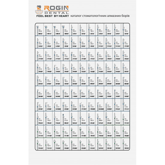 Стоматологічні алмазні бори Rogin 1 шт